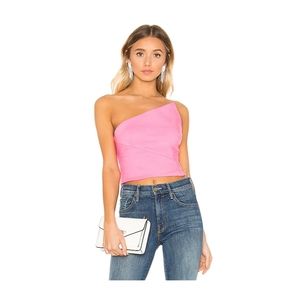 Quincy Strapless Top in Hot Pink